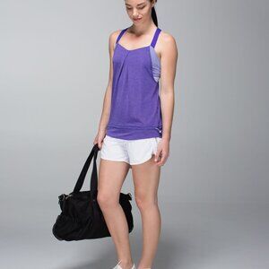 Lululemon Rest Less Tank Heathered Bruised Berry / Wee Stripe Bruised Berry